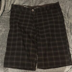 Elixir Black Plaid Men's Shorts NWT